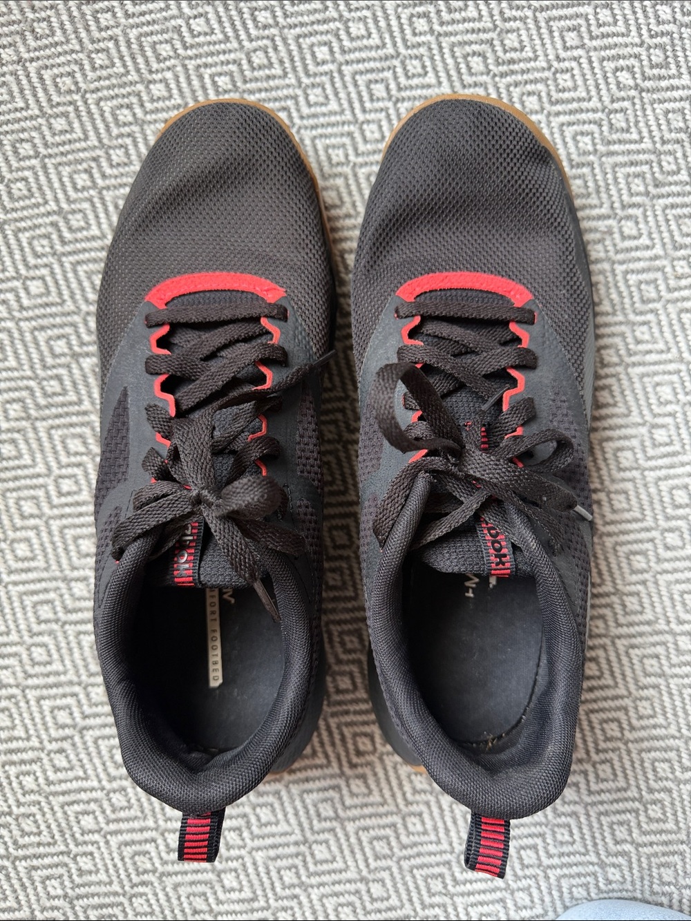 Reebok Men's Black Athletic Trainer with Red Accents - Picture 3 of 13